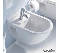 Bidet da parete Duravit Starck 3 54cm, colorazione: Bianco con Wondergliss