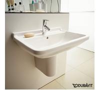 Duravit Starck 3 - Lavabo 600x450 mm, con 1 foro per miscelatore, con WonderGliss, bianco alpino 03006000001