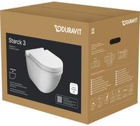 Duravit Starck 3 - WC sospeso, sedile SoftClose, Rimless, bianco alpino 45270900A1