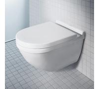 Duravit Starck 3 - WC sospeso, sedile SoftClose, Rimless, bianco alpino 45270900A1