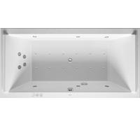 Duravit Starck Bains à remous, à encastrer, double dos inclinés, bâti-support, garniture de vidage et de trop-plein chrome, Combi-Système P, 2000x1000mm, 760341000CP1000, 760341000CP1000