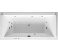 Duravit Starck Bains à remous, à encastrer, double dos inclinés, bâti-support, garniture de vidage et de trop-plein chrome, Combi-Système E, 1800x800mm, 760338000CE1000, 760338000CE1000