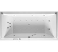 Duravit Starck Bains à remous, à encastrer, double dos inclinés, bâti-support, garniture de vidage et de trop-plein chrome, Combi-Système E, 2000x1000mm, 760341000CE1000, 760341000CE1000