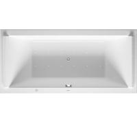 Duravit Starck Bains à remous, à encastrer, double dos inclinés, bâti-support, vidage et trop-plein chromés, Air-System, 1900x900mm, 760340000AS0000, 760340000AS0000