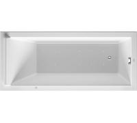 Duravit Starck Bains à remous, à encastrer, simple dos, bâti-support, garniture de vidage et de trop-plein chrome, Air-System, 1600x700mm, 760333000AS0000, 760333000AS0000