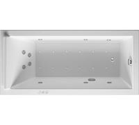 Duravit Starck Bains à remous, à encastrer, simple dos, bâti-support, garniture de vidage et de trop-plein chrome, Combi-Système P, 1700x800mm, 760336000CP1000, 760336000CP1000