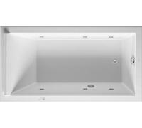 Duravit Starck Bains à remous, à encastrer, simple dos, bâti-support, garniture de vidage et de trop-plein chrome, système à jet, 1700x900mm, 760337000JS1000, 760337000JS1000