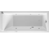 Duravit Starck Bains à remous, à encastrer, simple dos, bâti-support, garniture de vidage et de trop-plein chrome, système à jet, 1600x700mm, 760333000JS1000, 760333000JS1000