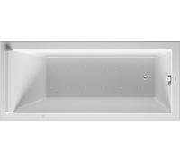 Duravit Starck Bains à remous, à encastrer, simple dos, bâti-support, garniture de vidage et de trop-plein chrome, Air-System, 1700x750mm, 760335000AS0000, 760335000AS0000