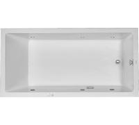 Duravit Starck Bains à remous, à encastrer, simple dos, bâti-support, garniture de vidage et de trop-plein chrome, système à jet, 1800x900mm, 760050000JS1000, 760050000JS1000