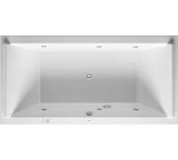 Duravit Starck Bains à remous, version à encastrer, double dos inclinés, bâti-support, garniture de vidage et de trop-plein chrome, Air-System, 2000x1000mm, 760341000JS1000, 760341000JS1000