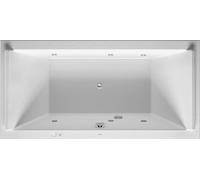 Duravit Starck Bains à remous, version à encastrer, double dos inclinés, garniture de vidage et de trop-plein chrome, système à jet, 1800x900mm, 760339000JS1000, 760339000JS1000