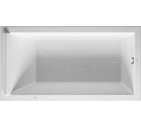 Duravit Starck Bains à remous, version à encastrer, simple dos, bâti-support, garniture de vidage et de trop-plein chrome, Air-System, 1700x900mm, 760337000AS0000, 760337000AS0000