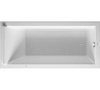 Duravit Starck Bains à remous, version à encastrer, simple dos, bâti-support, garniture de vidage et de trop-plein chrome, Air-System, 1700x800mm, 760336000AS0000, 760336000AS0000