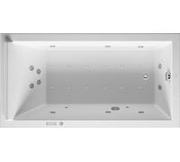 Duravit Starck Bains à remous, version à encastrer, simple dos, bâti-support, garniture de vidage et de trop-plein chrome, système Combi E, 1700x900mm, 760337000CE1000, 760337000CE1000
