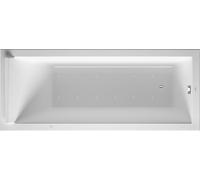 Duravit Starck Bains à remous, version à encastrer, simple dos, bâti-support, garniture de vidage et de trop-plein chrome, Air-System, 1700x700mm, 760334000AS0000, 760334000AS0000