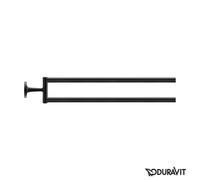 Portasciugamani Duravit Starck T 009941 a due braccia, colorazione: Nero opaco
