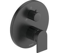 Duravit Tulum Miscelatore monocomando doccia con deviatore per 2 utenze, miscelatore doccia a incasso, rubinetto doccia, nero opaco