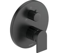 Duravit Tulum mitigeur de douche encastré, rosace ronde, avec inverseur, TU4210012046, TU4210012046, Colorazione: Nero opaco