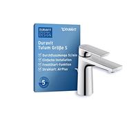 Duravit Tulum Rubinetto bagno lavabo, Taglia S (altezza bocca 97 mm), Miscelatore lavabo bagno con saltarello, cromo