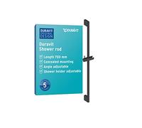 Duravit Universal asta doccia, asta doccia saliscendi, asta doccia regolabile (700 mm), nero opaco