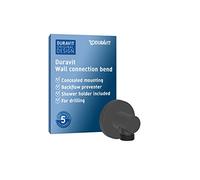 Duravit Gomito di collegamento a parete UV06300080, rotondo, nero opaco