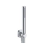 Duravit Universal set doccia con presa d'acqua e supporto, 1 tipo di getto, UV0762002010, Universal cromo/bianco [Rubinetteria Bagno > Set Doccia]
