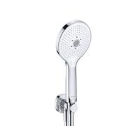 Duravit Universal set doccia con presa d'acqua e supporto, 3 tipi di getto, UV0762001005, Universal cromo/bianco [Rubinetteria Bagno > Set Doccia]