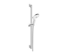 Duravit Universal Set doccia, Sistema doccia con 3 tipi di getto (Rain, Pulse, Mono), Asta doccia (700 mm) con doccetta regolabile in altezza, Tubo doccia con protezione antitorsione, Cromo/Bianco