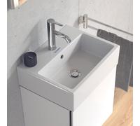 Duravit Vero Air lavabo 45x35cm, avec trop-plein, avec table de robinetterie, 1 trou de robinet, broyé, 0724450027, 0724450027, Colorazione: Bianco