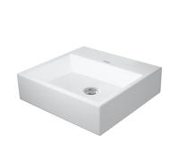 Lavabo per mobili Duravit Vero Air 50x47cm, senza troppopieno, con foro per rubinetto, senza foro per rubinetto, Colorazione: Bianco con Wondergliss - 23505000701