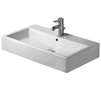 Lavabo Duravit Vero 700mm, poli avec trop-plein, avec banc à trou pour robinet, 1 trou pour robinet, 0454700027, 0454700027, Colorazione: Bianco