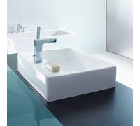 Duravit top basin Vero 60cm, con troppopieno, con foro per il rubinetto da banco, 1 foro per il rubinetto, colorazione: Bianco con Wondergliss