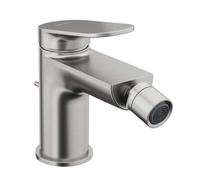 Duravit Wave Mitigeur monocommandé pour bidet, saillie 128 mm, avec garniture découlement, WA2400001070, WA2400001070, Colorazione: acciaio inossidabile spazzolato