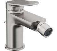 Duravit Wave Mitigeur monocommandé pour bidet, saillie 128 mm, avec garniture découlement, WA2400001070, WA2400001070, Colorazione: acciaio inossidabile spazzolato