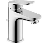 Duravit Wave Mitigeur monocommandé pour lavabo S Minusflow, avec garniture découlement, saillie 95 mm, chrome brillant, WA1012001010, WA1012001010