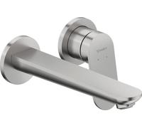 Duravit Wave Mitigeur monocommandé pour lavabo, saillie 202 mm, sans garniture découlement, WA1070004070, WA1070004070, Colorazione: acciaio inossidabile spazzolato