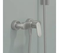 Duravit Wave Mitigeur monocommandé pour douche apparente, saillie 78 mm, WA4230000070, WA4230000070, Colorazione: acciaio inossidabile spazzolato