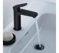 Duravit Wave Mitigeur monocommandé pour lavabo, saillie 122 mm, sans garniture découlement, WA1020002046, WA1020002046, Colorazione: Nero opaco