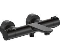 Duravit Wave rubinetto per vasca e doccia a parete con termostato nero WA5220000046
