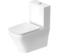 Duravit, WC au sol DuraStyle Kombi 72 cm, chasse d'eau basse position, pour réservoir à poser, sortie Vario, 21560900001, 21560900001, Colorazione: Bianco con Wondergliss