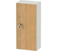 Duravit White Tulip armoire mi-hauteur, largeur 400 x profondeur 240mm, 1 arrêt de porte à droite avec poignée, WT1323RH539, WT1323RH539, Colorazione: Corpo: bianco nordico satinato, frontale: rovere