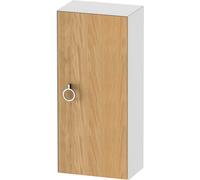Duravit White Tulip armoire mi-hauteur, largeur 400 x profondeur 240mm, 1 arrêt de porte à droite avec poignée, WT1323RH585, WT1323RH585, Colorazione: Corpo: bianco lucido, fronte: rovere massiccio na