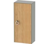 Duravit White Tulip armoire mi-hauteur, largeur 400 x profondeur 240mm, 1 arrêt de porte à droite avec poignée, WT1323RH592, WT1323RH592, Colorazione: Corpo: grigio pietra opaco seta, frontale: rovere