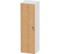 Duravit White Tulip armoire mi-hauteur, largeur 400 x profondeur 360mm, 1 arrêt de porte à gauche avec poignée, WT1333LH585, WT1333LH585, Colorazione: Corpo: bianco lucido, fronte: rovere massiccio na
