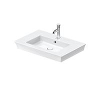 Lavabo Tulipano bianco, larghezza 750mm, 1 foro per rubinetto, con troppopieno, 23637500001, Colorazione: Bianco