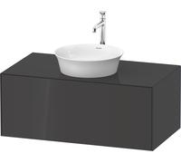 Duravit White Tulip, meuble sous-lavabo mural, largeur 1000 x profondeur 550mm, avec 1x tiroir, avec technologie tip-on, WT49760H1H1, WT49760H1H1, Colorazione: Grafite alta lucentezza