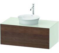 Duravit White Tulip, meuble sous-lavabo mural, largeur 1000 x profondeur 550mm, avec 1x tiroir, avec technologie tip-on, WT497607736, WT497607736, Colorazione: Corpo: Bianco seta opaco, Fronte: Noce a