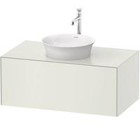 Duravit White Tulip, meuble sous-lavabo mural, largeur 1000 x profondeur 550mm, avec 1x tiroir, avec technologie tip-on, WT497603636, WT497603636, Colorazione: Laccato bianco seta opaco