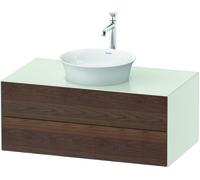 Duravit White Tulip, meuble sous-lavabo mural, largeur 1000 x profondeur 550mm, avec 2 tiroirs, avec technologie Tip-on, WT498607736, WT498607736, Colorazione: Corpo: Bianco seta opaco, Fronte: Noce a